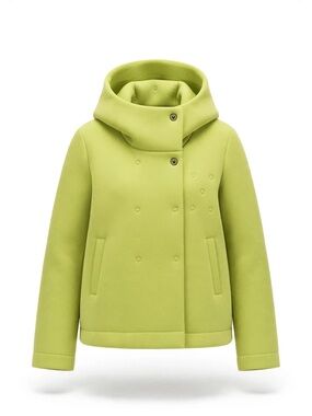 Women's Lime Green Hooded Ski Jacket